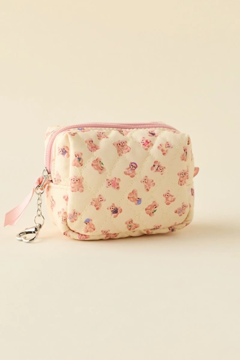 Mini Quilted Pouch Keychain