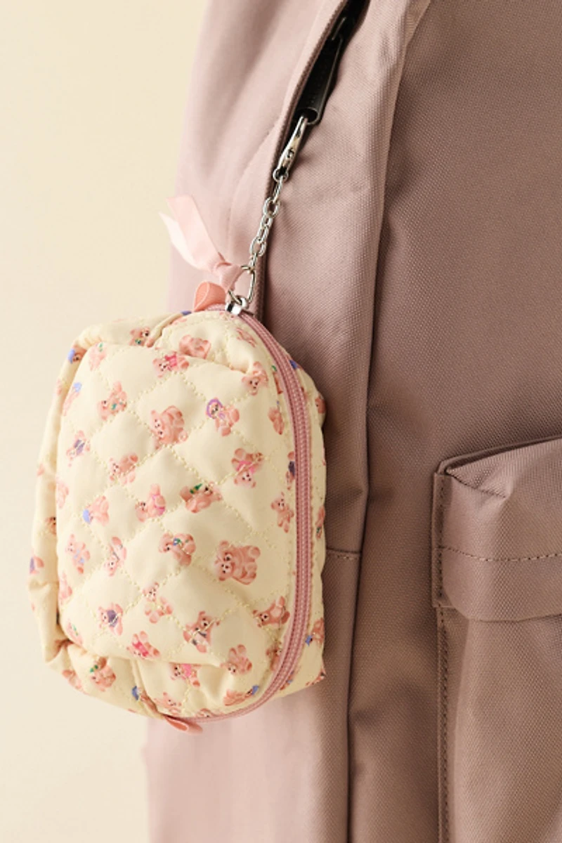 Mini Quilted Pouch Keychain