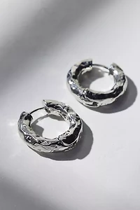 Siena Textured Hoop Earring