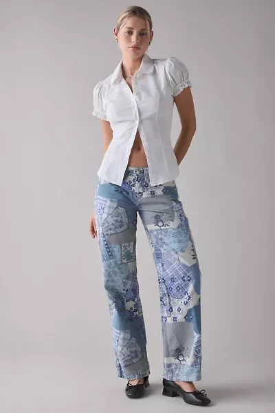 BDG Kayla Cotton Canvas Low-Rise Pant