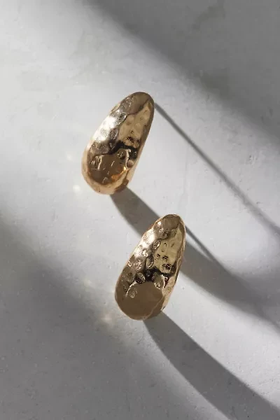Hammered Dome Post Earring