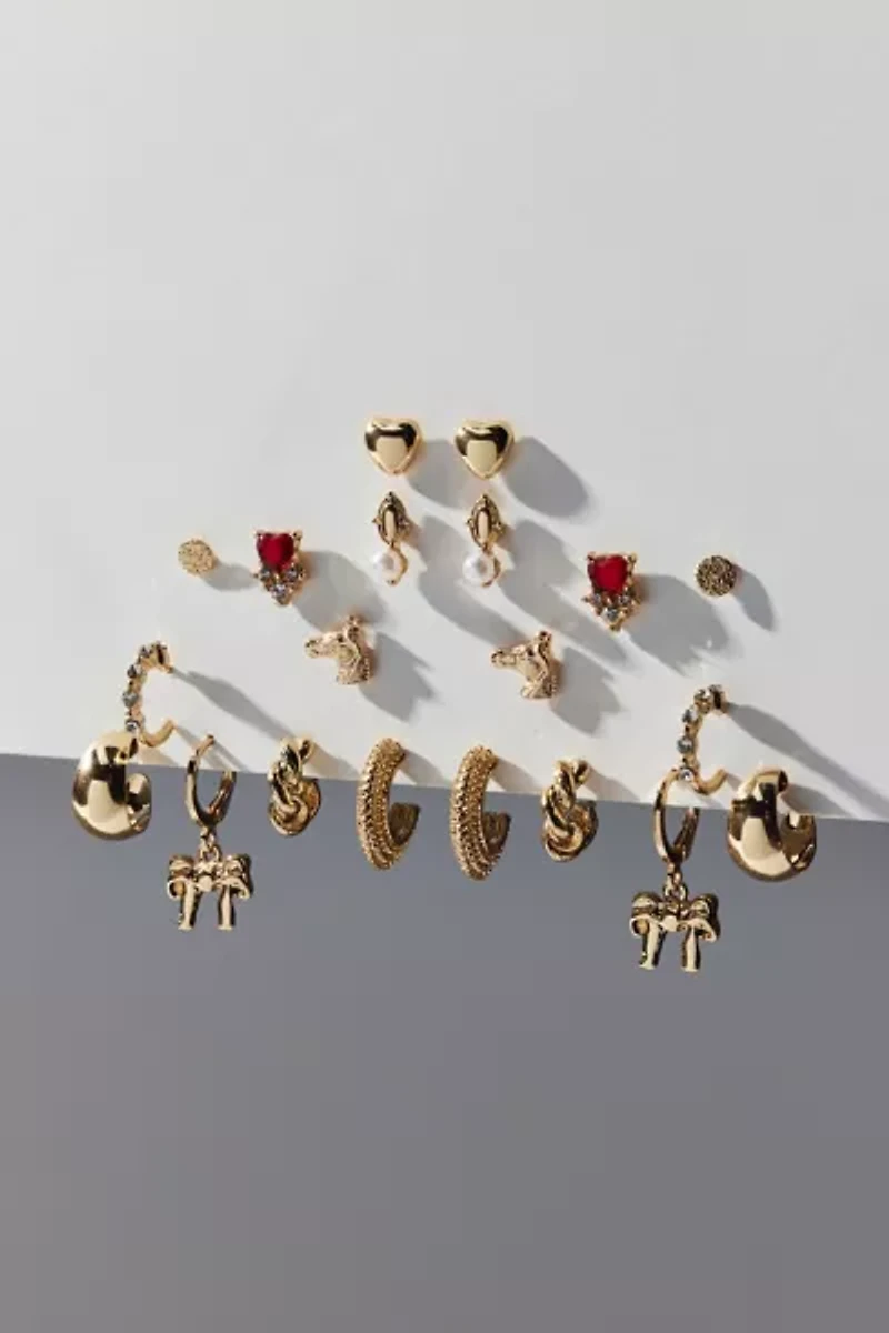 Kit Metal Multi Earrings Set