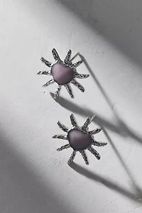 14k Gold Plated Sunburst Stud Earring