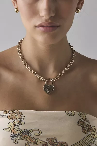 Athena Heart Padlock Pendant Necklace