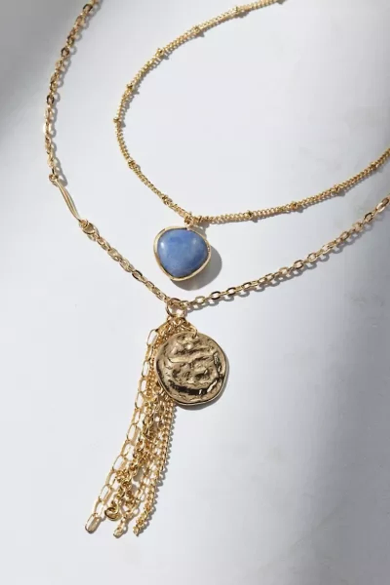 Eve Chain Pendant Layering Necklace Set