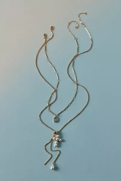 Hanna Cross Layering Necklace Set