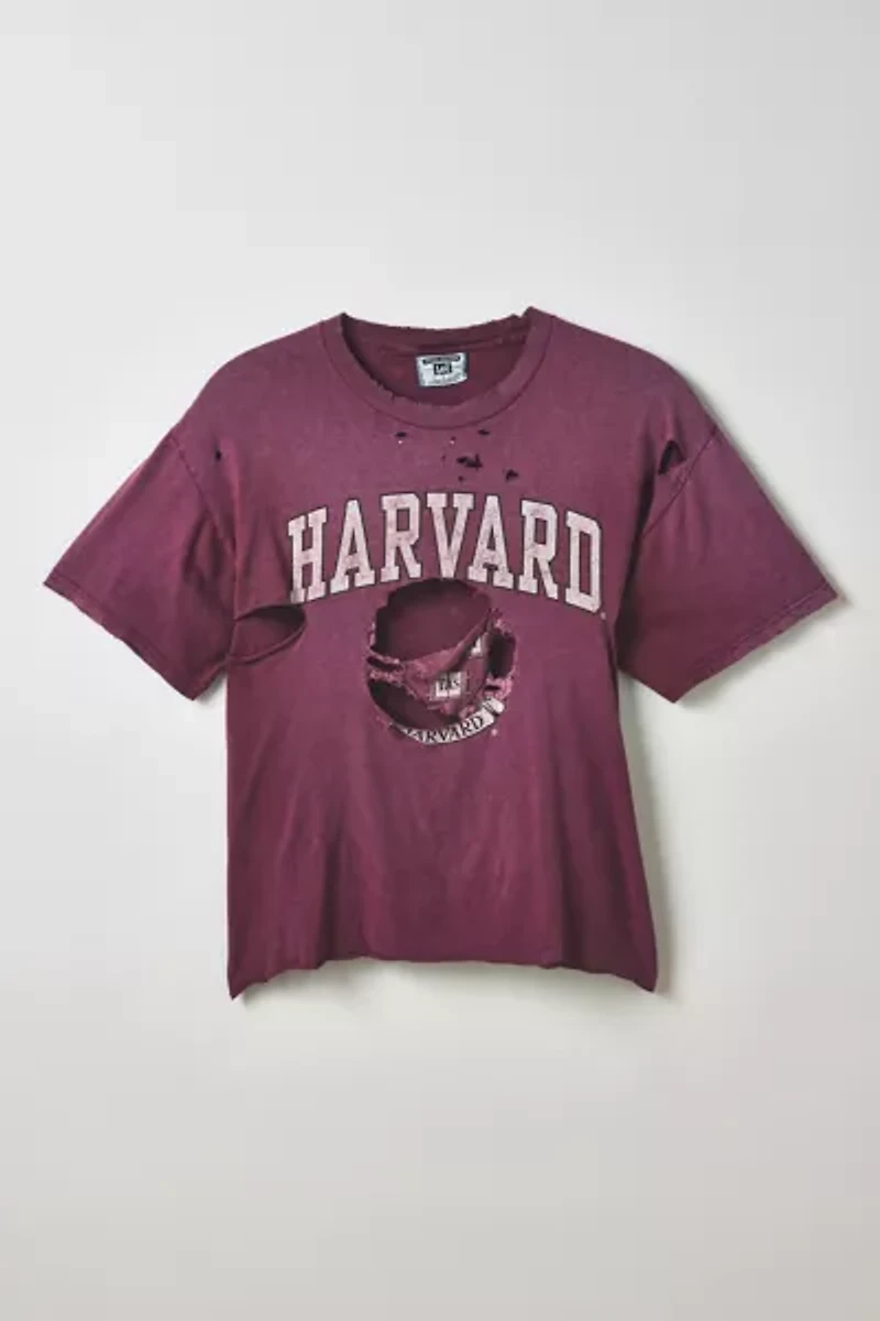 Vintage By Devin Lee Destroyed Harvard Graphic Tee