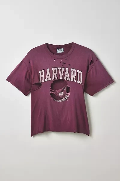 Vintage By Devin Lee Destroyed Harvard Graphic Tee