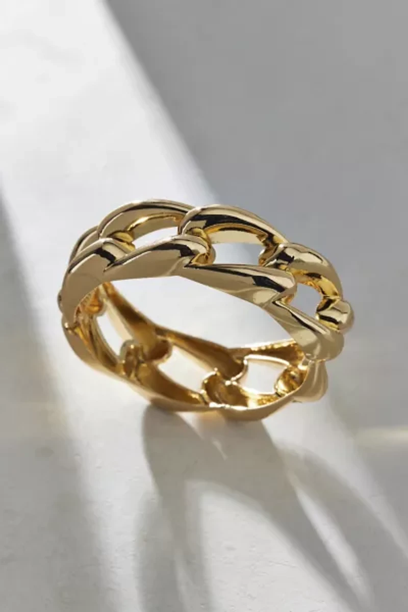 Chunky Metal Chain Link Cuff Bracelet