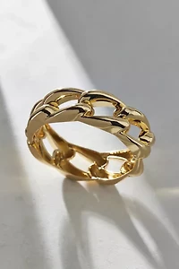 Chunky Metal Chain Link Cuff Bracelet