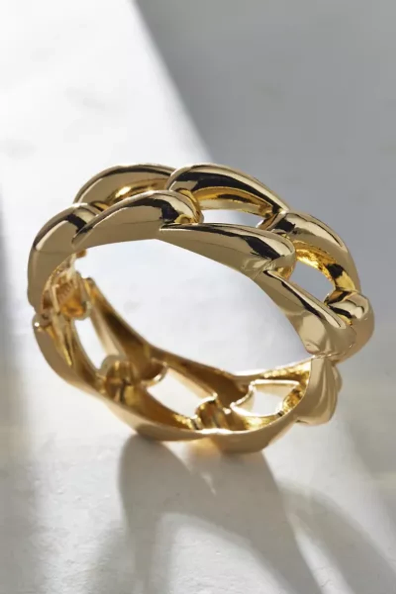 Chunky Metal Chain Link Cuff Bracelet