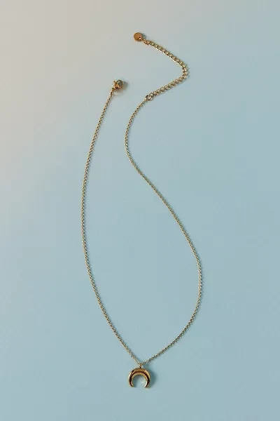 Waterproof Annie Crescent Pendant Necklace