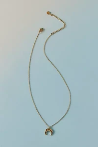 Waterproof Annie Crescent Pendant Necklace