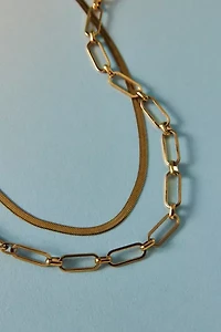 Waterproof Anya Chain Layered Necklace