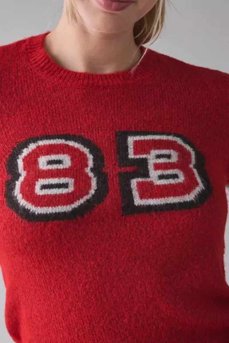 BDG Riley Graphic Long Sleeve Layered Sweater