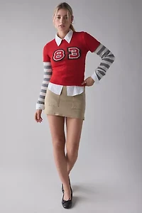 BDG Riley Graphic Long Sleeve Layered Sweater