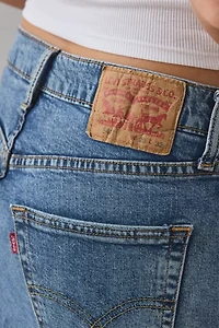 ReMADE By UO Gummy Denim Shirt Trim Mini Skirt