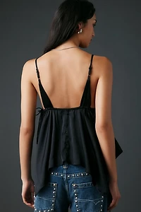 UO Spellbound Satin Hanky Hem Babydoll Cami