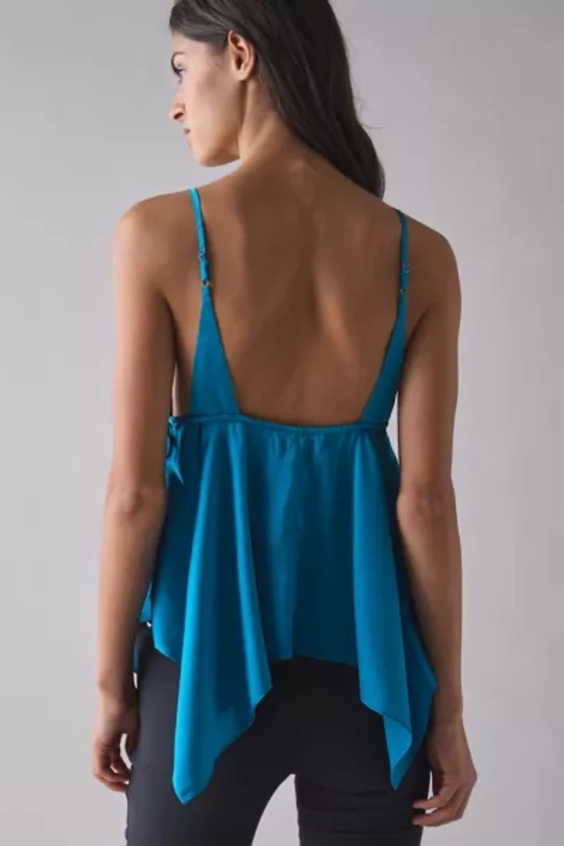UO Spellbound Satin Hanky Hem Babydoll Cami
