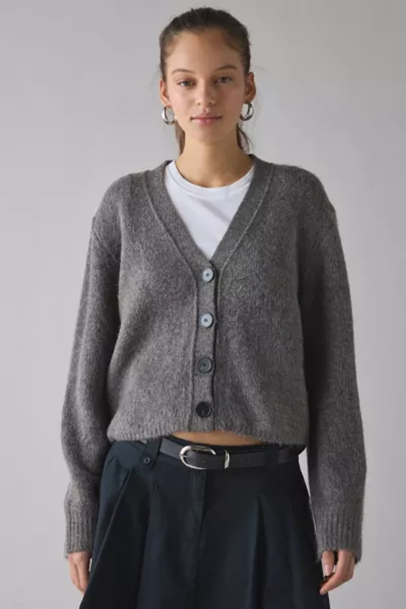 Glamorous Marled Knit Cropped Cardigan