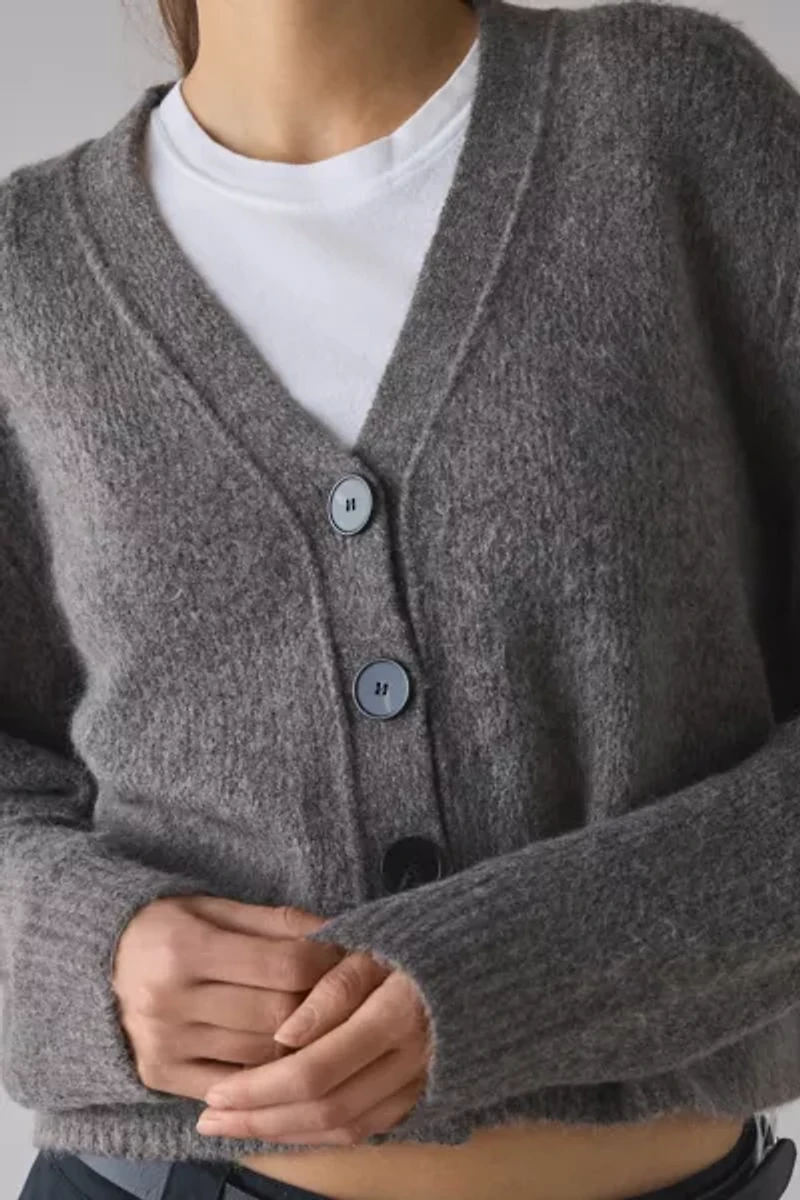 Glamorous Marled Knit Cropped Cardigan