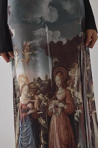 Kimchi Blue High Heavens Sheer Mesh Low-Rise Maxi Skirt