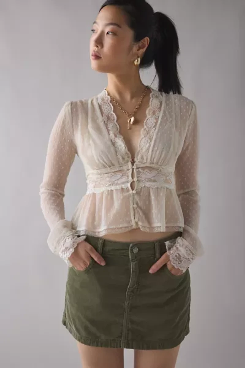 BDG Onna Corduroy Micro Mini Skirt