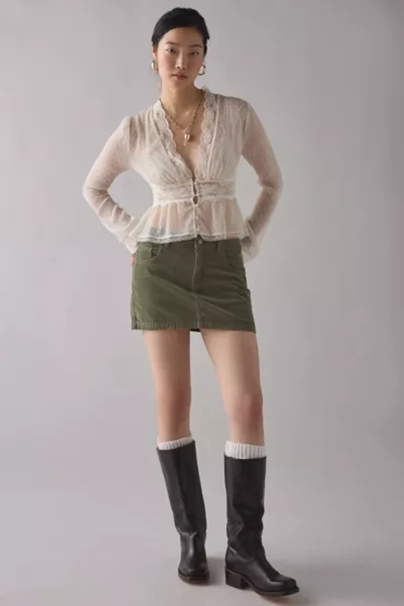 BDG Onna Corduroy Micro Mini Skirt