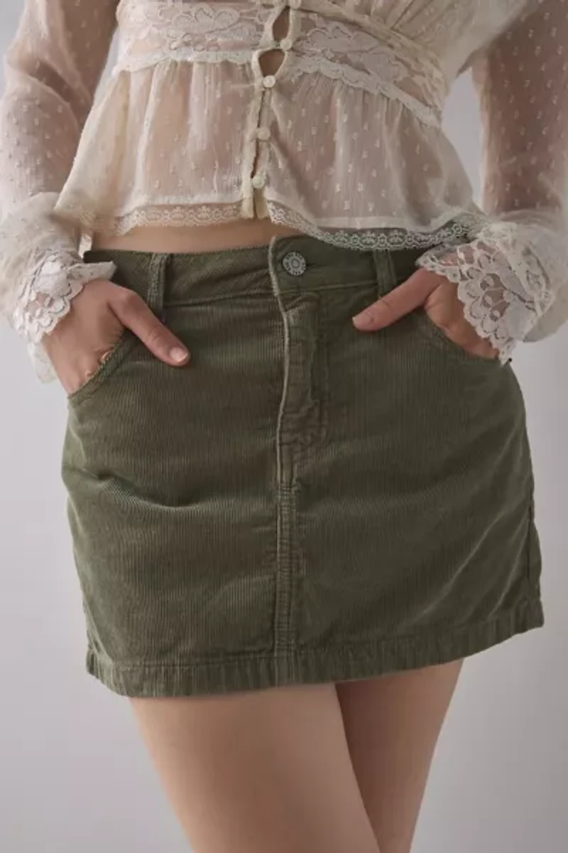 BDG Onna Corduroy Micro Mini Skirt