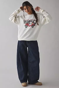 Peanuts Motorsport Graphic Oversized Crew Neck Pullover
