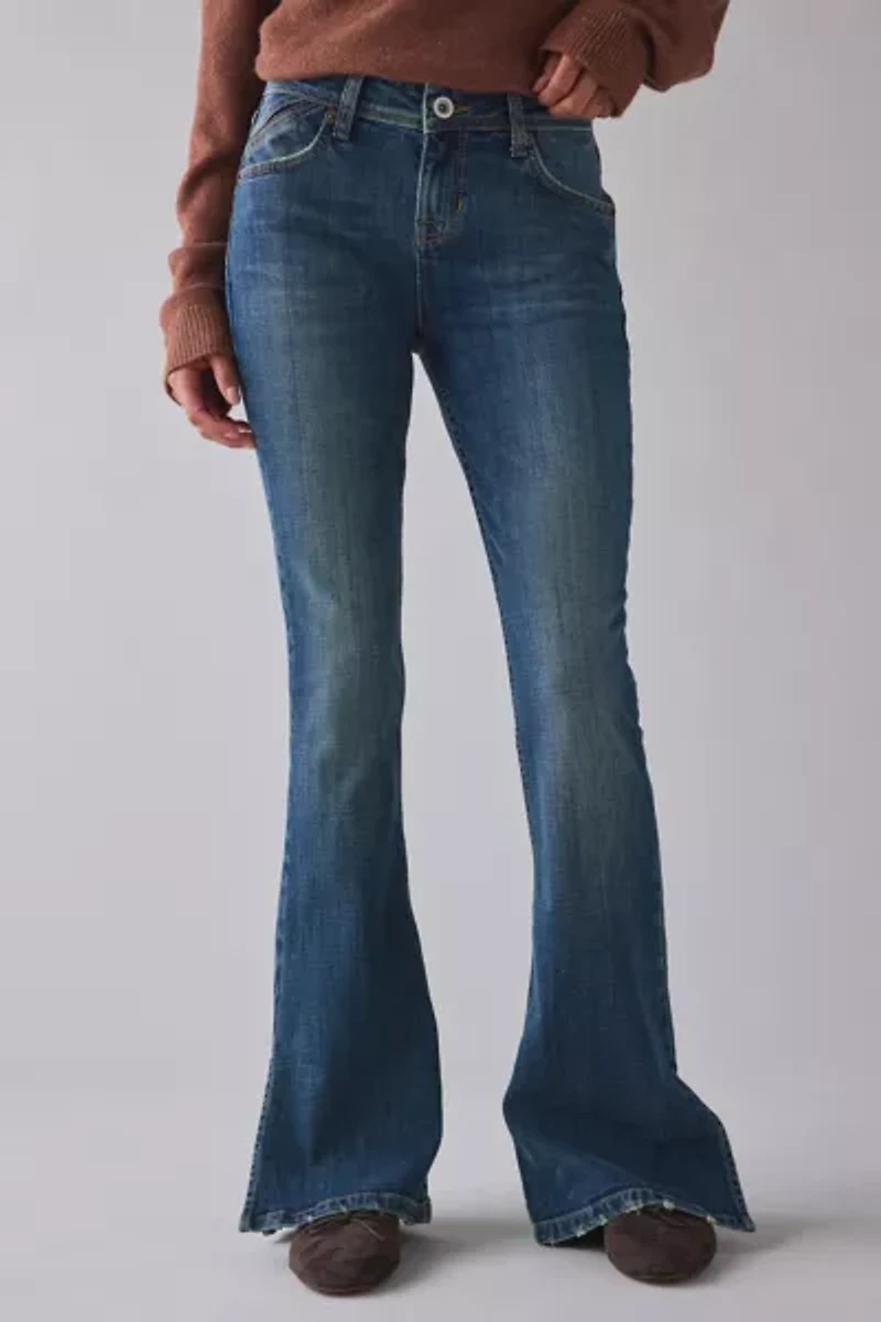 BDG Brooke Split Hem Low-Rise Flare Jean