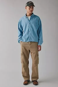 ReMADE By UO Chambray Cutoff Shirt