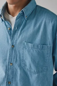ReMADE By UO Chambray Cutoff Shirt