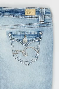 Vintage Y2k Faded Light-wash Boot-cut Jeans