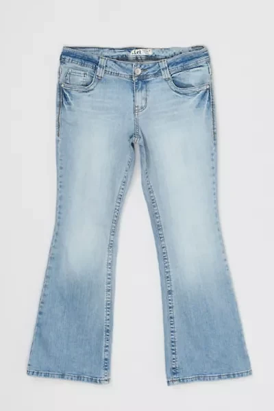 Vintage Y2k Faded Light-wash Boot-cut Jeans