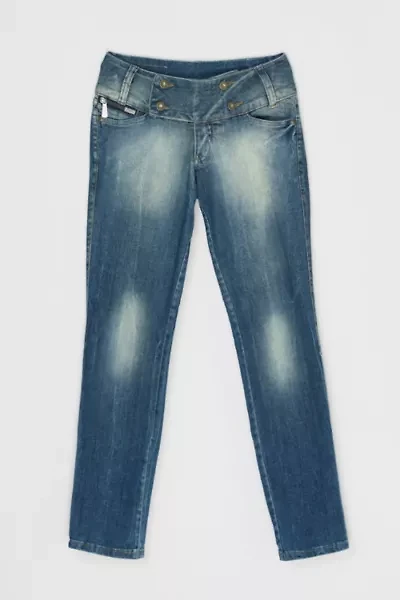 Vintage Y2k Low-Rise Skinny Faded Jeans