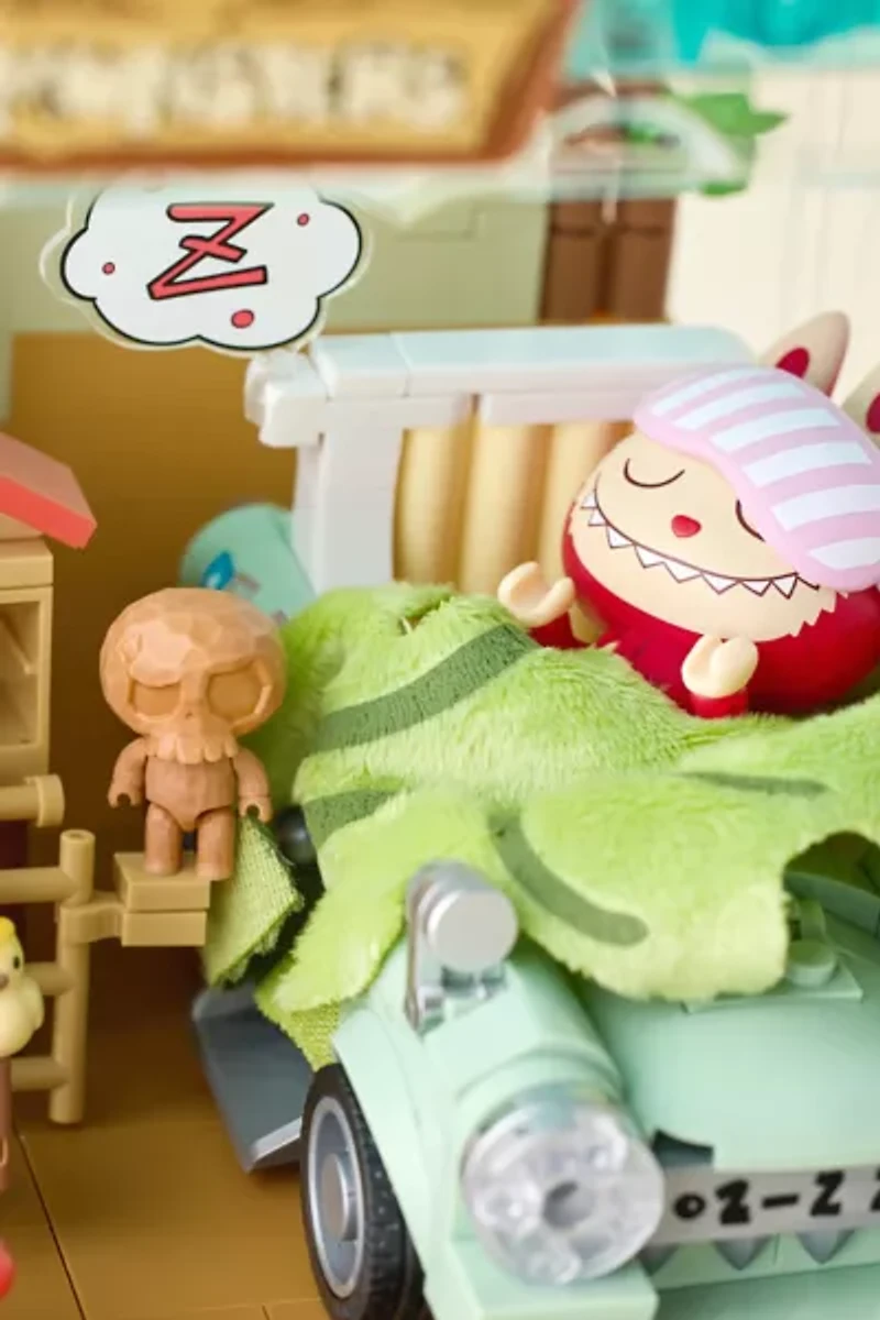 POP MART The Monsters Forest Secret Base Series Napping Time Labubu Figure Block Set