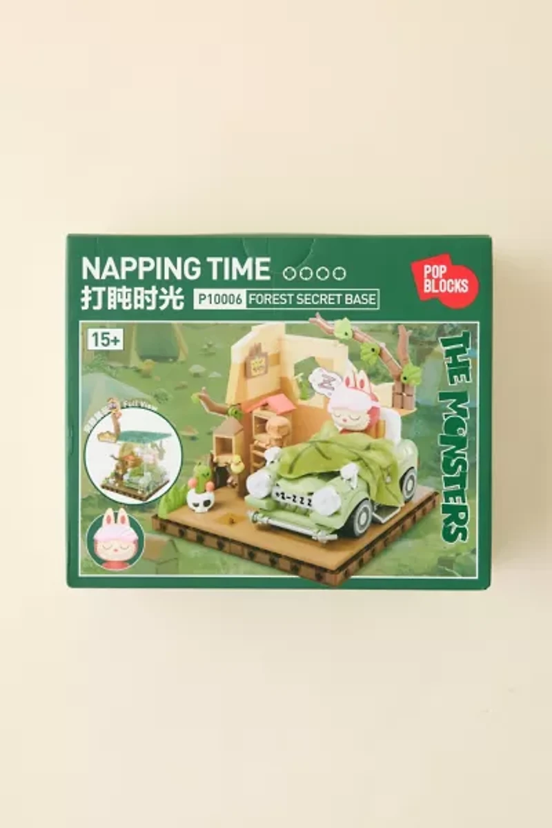 POP MART The Monsters Forest Secret Base Series Napping Time Labubu Figure Block Set