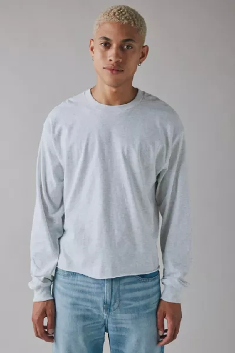 ReMADE By UO Cropped & Boxy Long Sleeve Tee