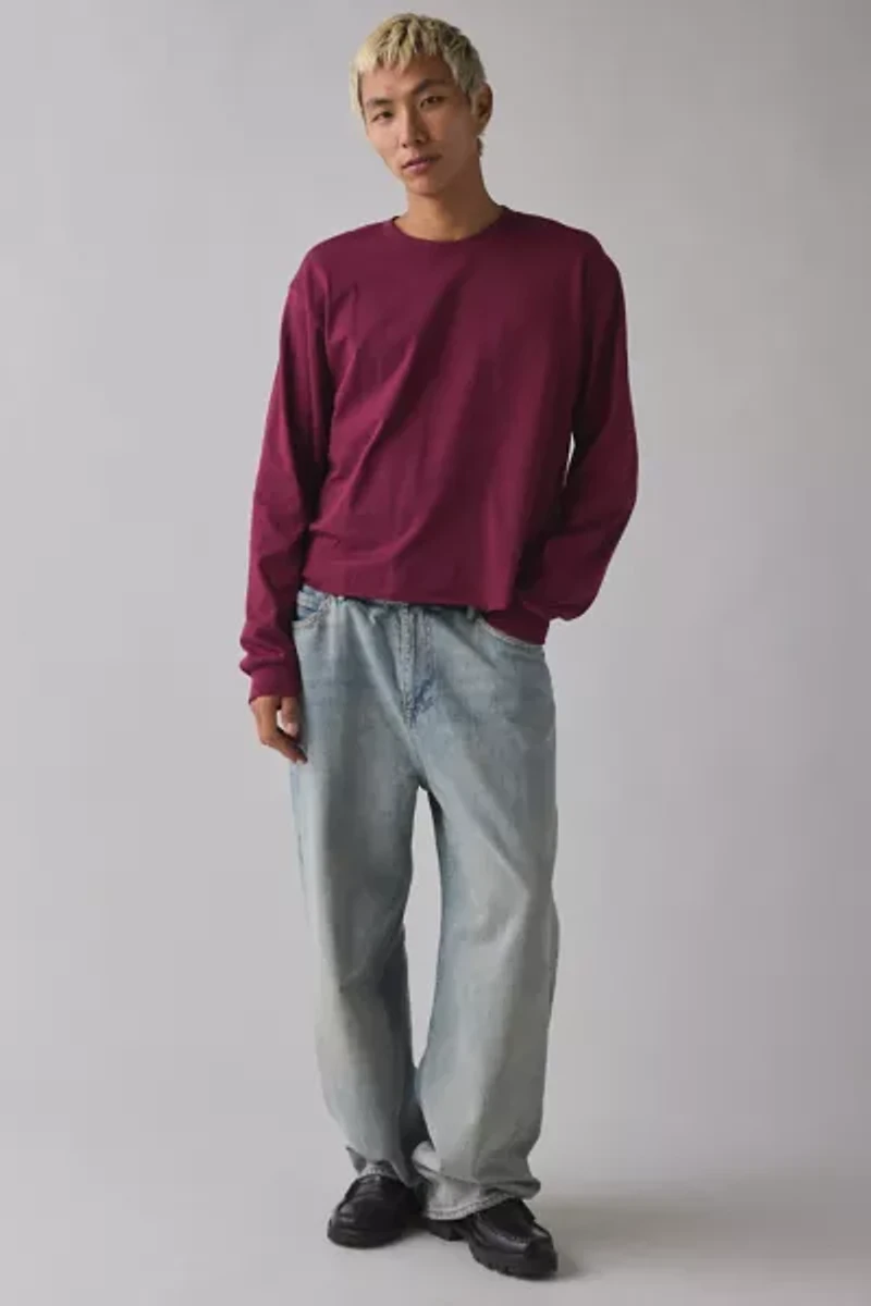 ReMADE By UO Cropped & Boxy Long Sleeve Tee