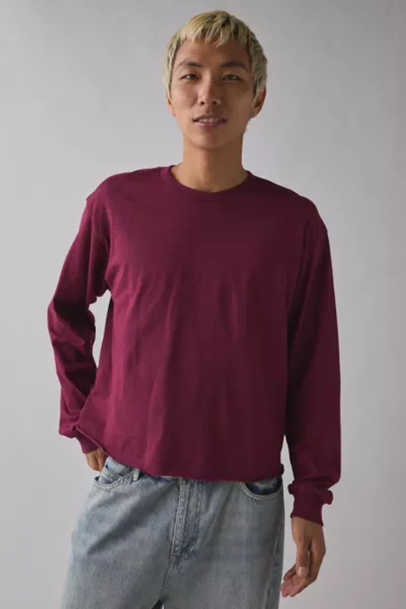 ReMADE By UO Cropped & Boxy Long Sleeve Tee