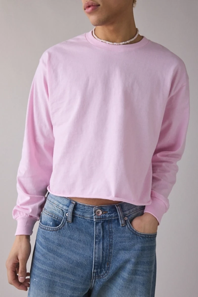 ReMADE By UO Cropped & Boxy Long Sleeve Tee