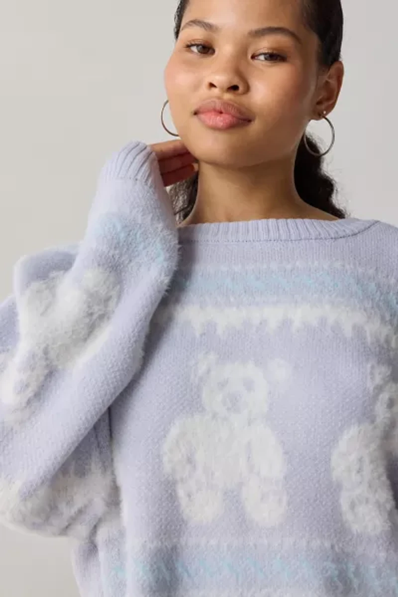 Out From Under Hit The Slopes Cropped Fairisle  Sweater