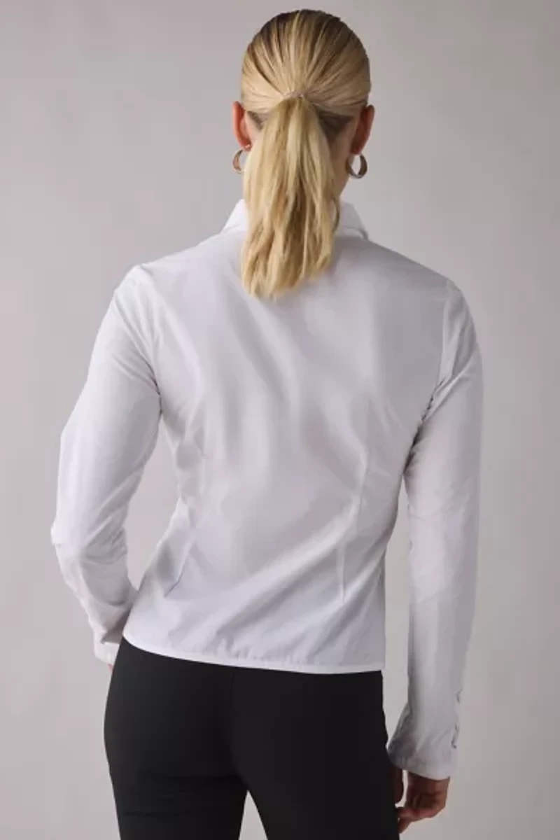 Motel Wyn Split-Front Corset Tie Long Sleeve Slim Shirt