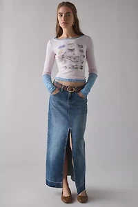 Kimchi Blue Double Trouble Twofer Layered Graphic Long Sleeve Tee