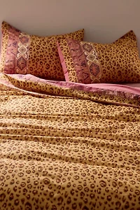 Boho Cheetah Border Duvet Cover