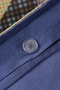 Plaid Faux Quilt Patterned Duvet Cover