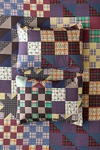 Plaid Faux Quilt Patterned Sham Set