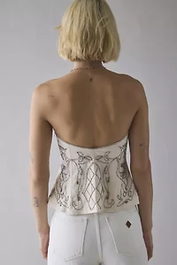 UO Carina Dew Drop Beaded Tube Top