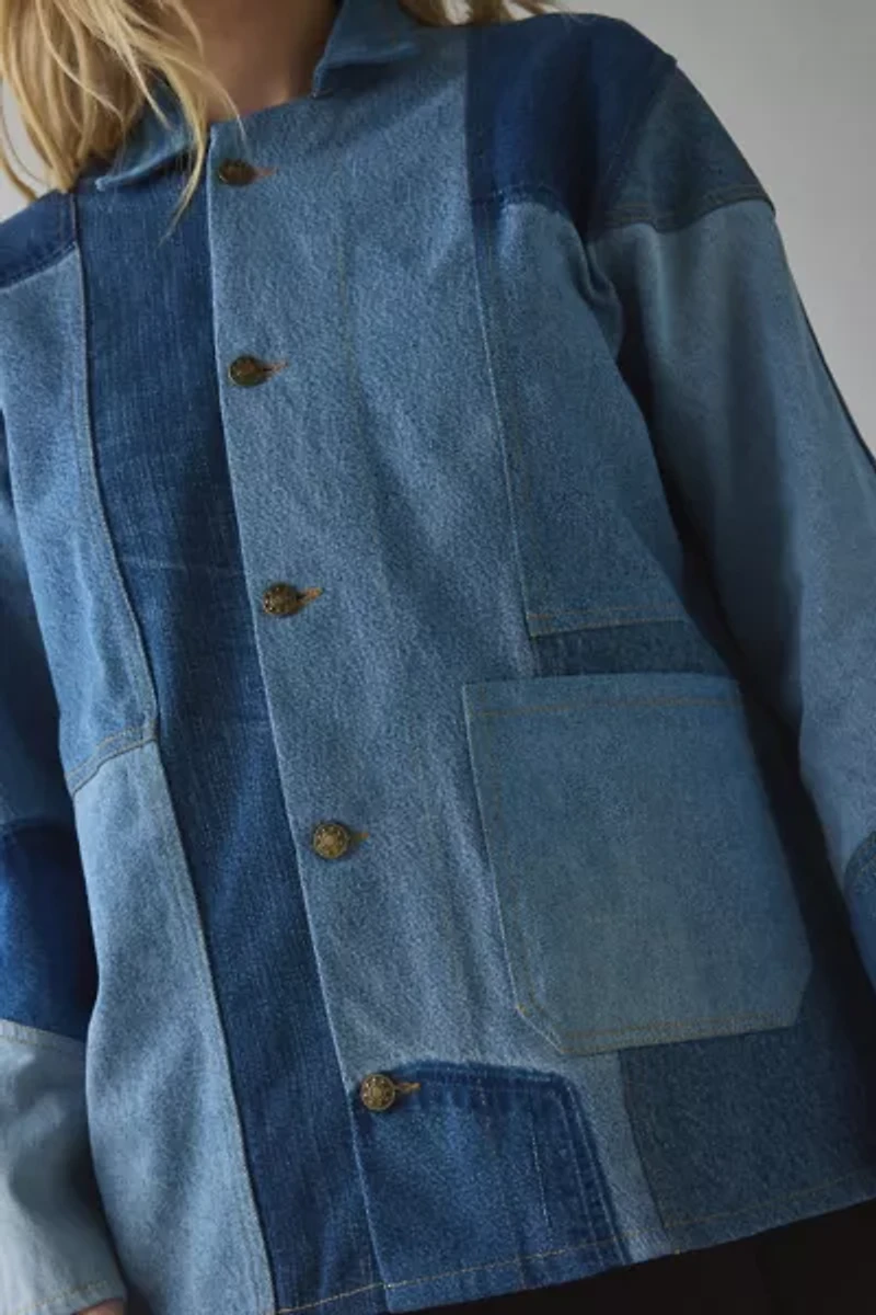 ReMADE By UO Patched Denim Chore Jacket